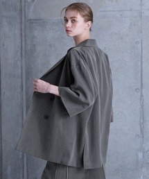 SERACE（セラス）の「【SERACE】Loose silhouette short sleeve double tailored jacket / ルーズシルエット半袖ダブルテーラードジャケット（テーラードジャケット）」