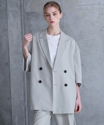 SERACE（セラス）の「【SERACE】Loose silhouette short sleeve double tailored jacket / ルーズシルエット半袖ダブルテーラードジャケット（テーラードジャケット）」