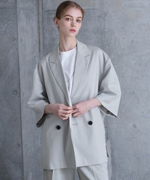 SERACE（セラス）の「【SERACE】Loose silhouette short sleeve double tailored jacket / ルーズシルエット半袖ダブルテーラードジャケット（テーラードジャケット）」