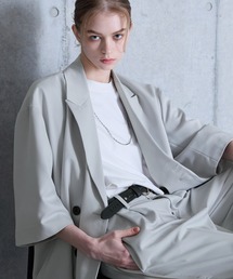 SERACE（セラス）の「【SERACE】Loose silhouette short sleeve double tailored jacket / ルーズシルエット半袖ダブルテーラードジャケット（テーラードジャケット）」