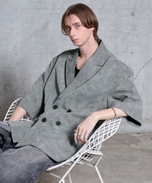 SERACE（セラス）の「【SERACE】Loose silhouette short sleeve double tailored jacket / ルーズシルエット半袖ダブルテーラードジャケット（テーラードジャケット）」