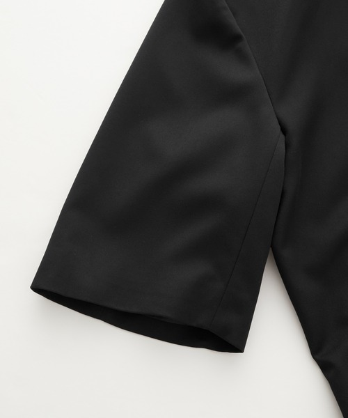 SERACE（セラス）の「【SERACE】Loose silhouette short sleeve double tailored jacket / ルーズシルエット半袖ダブルテーラードジャケット（テーラードジャケット・メンズ・ブラック/チャコールグレー/ライトグレー/グレー系/ブラック系・L/M/S）」の9枚目の写真