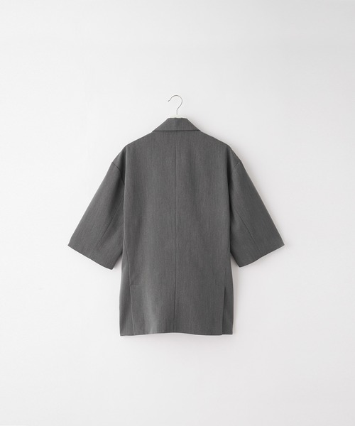 SERACE】Loose silhouette short sleeve double tailored jacket