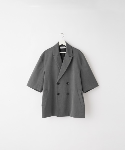 SERACE】Loose silhouette short sleeve double tailored jacket