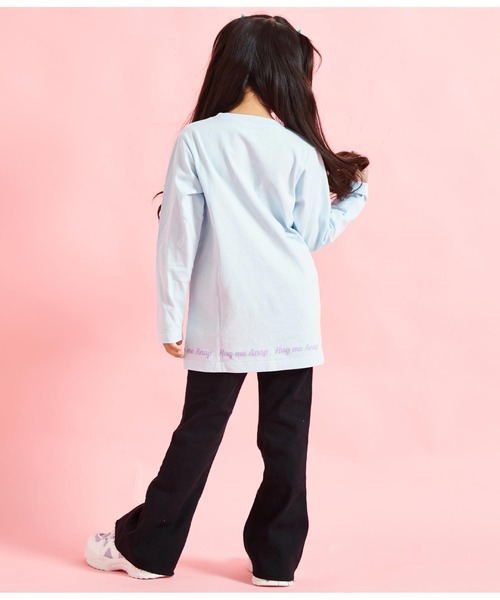 ANAP kids（アナップキッズ）の「ストレッチフレアパンツ（その他パンツ・キッズ・ライトブルー/ブラック・110cm/130cm/120cm）」の4枚目の写真