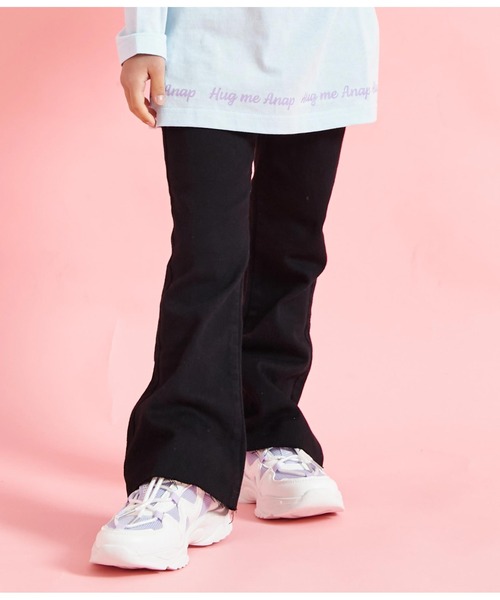ANAP kids（アナップキッズ）の「ストレッチフレアパンツ（その他パンツ・キッズ・ライトブルー/ブラック・110cm/130cm/120cm）」の9枚目の写真