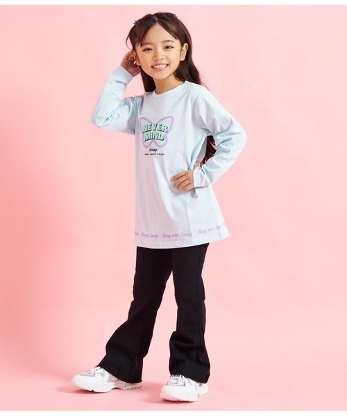 ANAP kids（アナップキッズ）の「ストレッチフレアパンツ（その他パンツ・キッズ・ライトブルー/ブラック・110cm/130cm/120cm）」の7枚目の写真