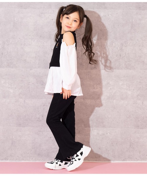ANAP kids（アナップキッズ）の「ストレッチフレアパンツ（その他パンツ・キッズ・ライトブルー/ブラック・110cm/130cm/120cm）」の22枚目の写真