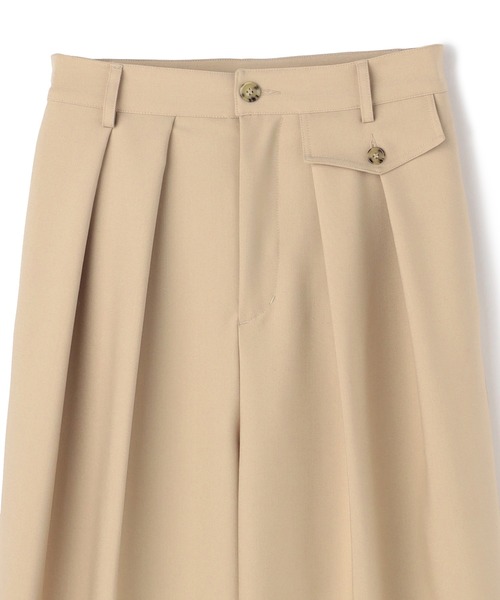 ELLEgirl（エルガール）の「ツータックワイドパンツ【ELLEgirl/エル ガール】（スラックス・レディース・ベージュ/ブラック・S/M）」の22枚目の写真