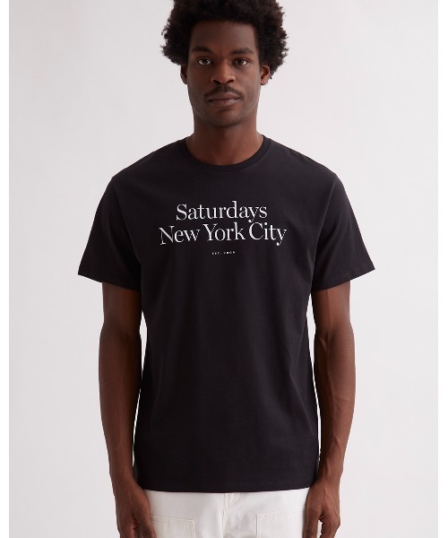 Saturdays NYC(サタデーズ ニューヨークシティ )の「Miller Standard Ss Tee(Tシャツ/カットソー・メンズ・ブラック/オリーブ/ホワイト・L/M/S/XL/X-SMALL)」の3枚目の写真