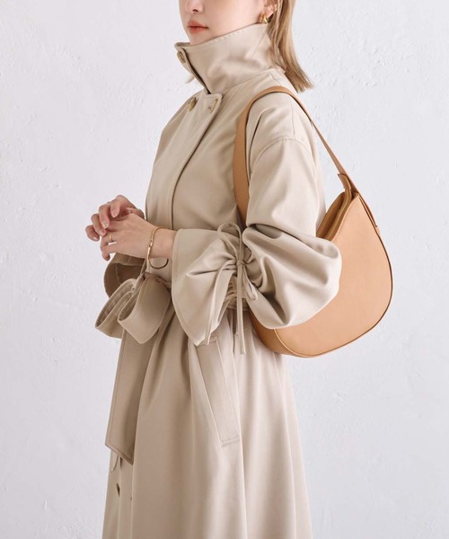 【新品未使用】袖リボントレンチコート　ベージュ　Ｌ　ナイスクラップ one after another NICE CLAUP/【one after another】袖リボン