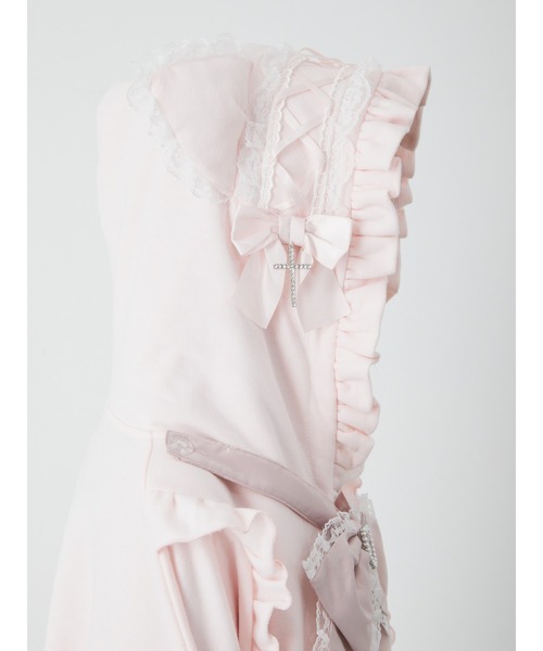 Ank Rouge ネコちゃんBigパーカー B(ホワイト×ピンク) ネコちゃんBigパーカー - Ank Rouge(アンクルージュ)のパーカ