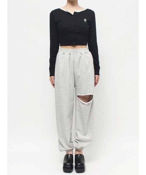 EVRIS（エヴリス）の「カットオフスウェットパンツ（スウェットパンツ・レディース・ブラック/グレー/ホワイト・FREE）」の19枚目の写真