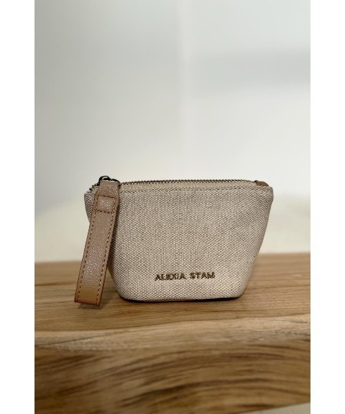 ALEXIA STAM（アリシアスタン）の「Boat Shape Small Pouch/ [S] 麻混ポーチ（ポーチ・レディース・ベージュ・FREE）」の4枚目の写真