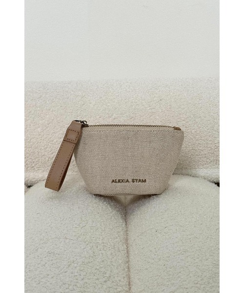 ALEXIA STAM（アリシアスタン）の「Boat Shape Small Pouch/ [S] 麻混ポーチ（ポーチ・レディース・ベージュ・FREE）」の5枚目の写真
