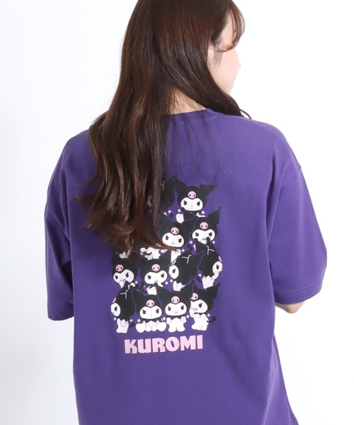 sanrio（サンリオ）の「sanrio（サンリオ）ワンポイント刺繍キャラクターバックプリント半袖Tシャツ レディース（Tシャツ/カットソー・レディース・オレンジ/アクア/ミント/パープル・M/L）」の3枚目の写真