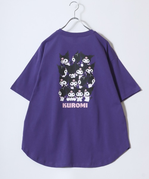sanrio（サンリオ）の「sanrio（サンリオ）ワンポイント刺繍キャラクターバックプリント半袖Tシャツ レディース（Tシャツ/カットソー・レディース・オレンジ/アクア/ミント/パープル・M/L）」の14枚目の写真