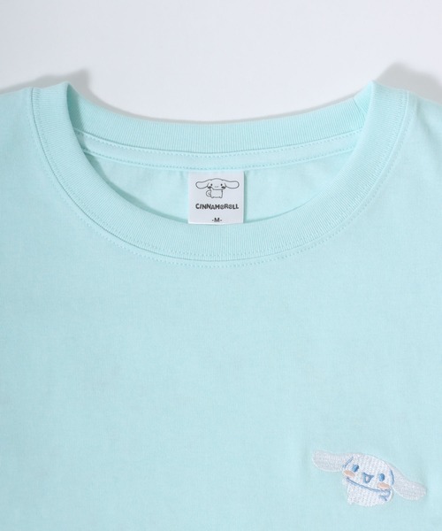 sanrio（サンリオ）の「sanrio（サンリオ）ワンポイント刺繍キャラクターバックプリント半袖Tシャツ レディース（Tシャツ/カットソー・レディース・オレンジ/アクア/ミント/パープル・M/L）」の21枚目の写真