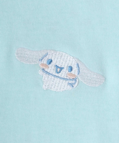 sanrio（サンリオ）の「sanrio（サンリオ）ワンポイント刺繍キャラクターバックプリント半袖Tシャツ レディース（Tシャツ/カットソー・レディース・オレンジ/アクア/ミント/パープル・M/L）」の11枚目の写真