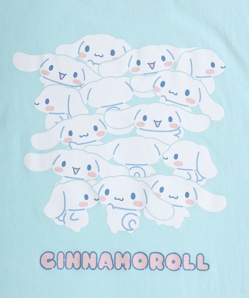 sanrio（サンリオ）の「sanrio（サンリオ）ワンポイント刺繍キャラクターバックプリント半袖Tシャツ レディース（Tシャツ/カットソー・レディース・オレンジ/アクア/ミント/パープル・M/L）」の12枚目の写真