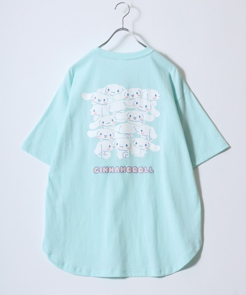 sanrio（サンリオ）の「sanrio（サンリオ）ワンポイント刺繍キャラクターバックプリント半袖Tシャツ レディース（Tシャツ/カットソー・レディース・オレンジ/アクア/ミント/パープル・M/L）」の10枚目の写真