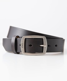 【EDWIN/エドウィン】【驚異の肉厚4mm・万能35mm】牛革 ギャリソンベルト 1枚革の圧倒的タフさ スクエアバックル 日本製
