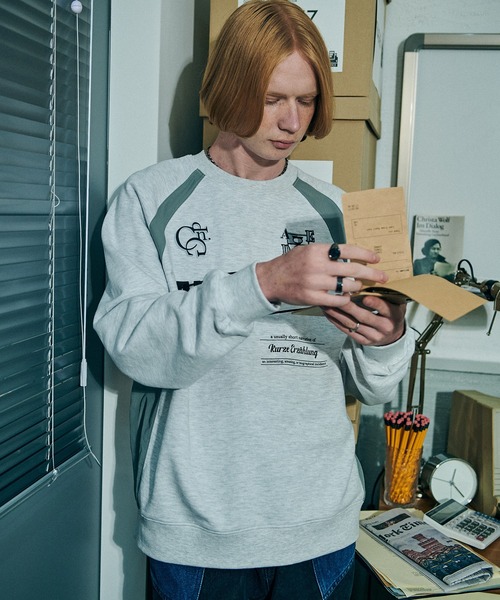 CPGN STUDIO（コンパーニョ）の「アネクドート ラグラン スウェットシャツ（スウェット・メンズ・ホワイト/ブラック・L/M）」の12枚目の写真