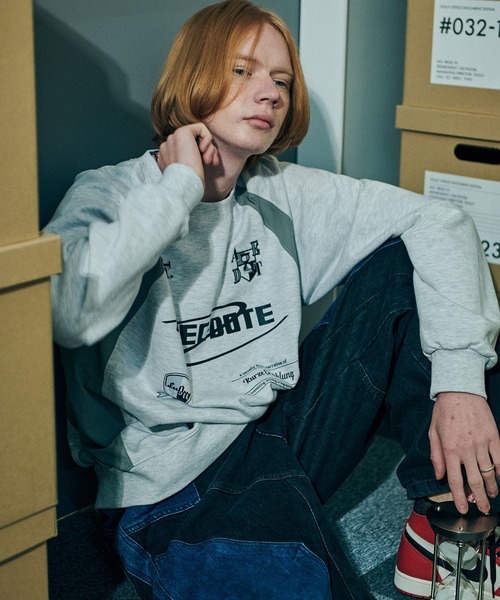 CPGN STUDIO（コンパーニョ）の「アネクドート ラグラン スウェットシャツ（スウェット・メンズ・ホワイト/ブラック・L/M）」の16枚目の写真