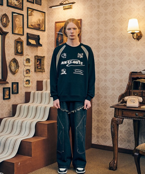 CPGN STUDIO（コンパーニョ）の「アネクドート ラグラン スウェットシャツ（スウェット・メンズ・ホワイト/ブラック・L/M）」の17枚目の写真