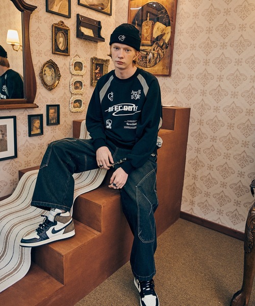 CPGN STUDIO（コンパーニョ）の「アネクドート ラグラン スウェットシャツ（スウェット・メンズ・ホワイト/ブラック・L/M）」の20枚目の写真