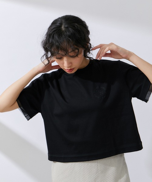 NERGY(ナージー)の「クロップドTシャツ(Tシャツ/カットソー・レディース・キナリ/スミクロ/ピンク・FREE)」の12枚目の写真
