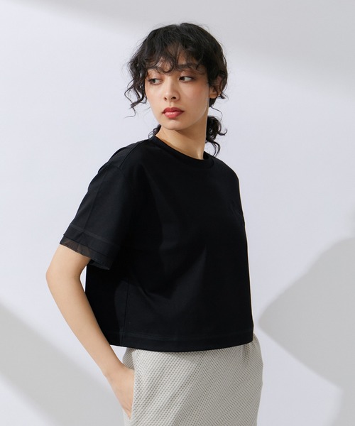 NERGY(ナージー)の「クロップドTシャツ(Tシャツ/カットソー・レディース・キナリ/スミクロ/ピンク・FREE)」の13枚目の写真