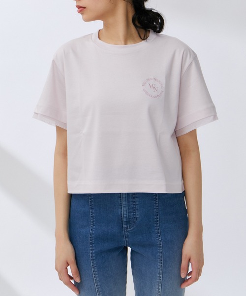 NERGY(ナージー)の「クロップドTシャツ(Tシャツ/カットソー・レディース・キナリ/スミクロ/ピンク・FREE)」の18枚目の写真