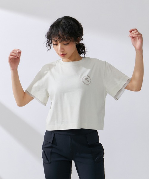 NERGY(ナージー)の「クロップドTシャツ(Tシャツ/カットソー・レディース・キナリ/スミクロ/ピンク・FREE)」の8枚目の写真