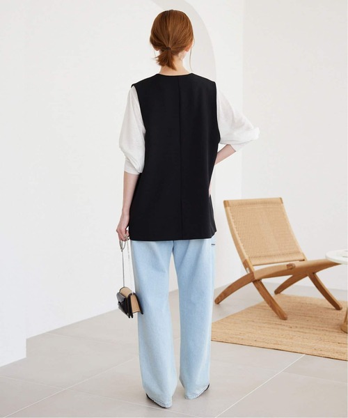 SLOBE IENA(スローブイエナ)の「《追加》スラブネップ天竺プルオーバー(Tシャツ/カットソー・レディース・ネイビー/ホワイト/ピンク系その他・FREE)」の17枚目の写真