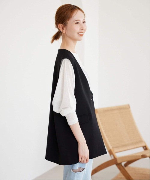 SLOBE IENA(スローブイエナ)の「《追加》スラブネップ天竺プルオーバー(Tシャツ/カットソー・レディース・ネイビー/ホワイト/ピンク系その他・FREE)」の20枚目の写真