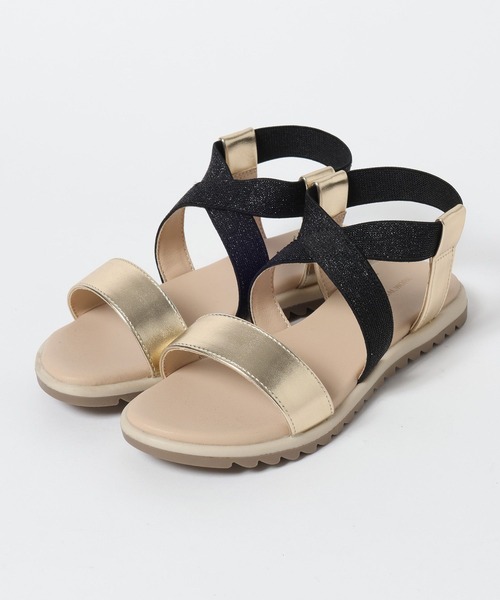 GLOBAL WORK(グローバルワーク)の「ラクラク/ゴムクロスサンダル/110730(サンダル・キッズ・オフホワイト/シルバー/ブラック・23cm/22cm/21cm/20㎝)」の10枚目の写真