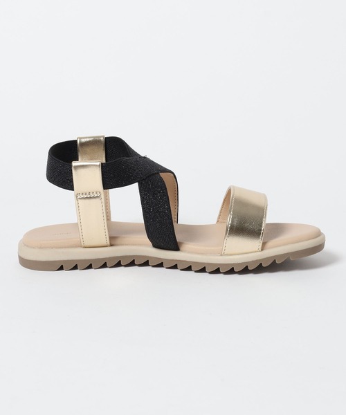 GLOBAL WORK(グローバルワーク)の「ラクラク/ゴムクロスサンダル/110730(サンダル・キッズ・オフホワイト/シルバー/ブラック・23cm/22cm/21cm/20㎝)」の6枚目の写真