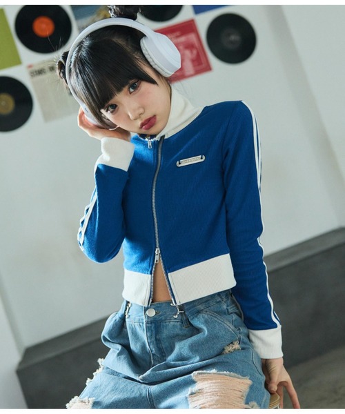 ANAP GiRL（アナップガール）の「ダブルジップライン入りブルゾン