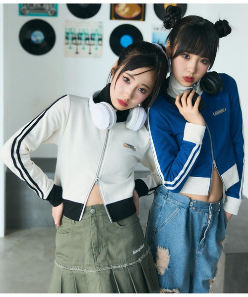 ANAP GiRL（アナップガール）の「ダブルジップライン入りブルゾン