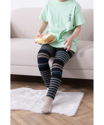 Healthknit（ヘルスニット）の「【 HealthKnit / ヘルスニット 】 マルチボーダー柄 レギンス SIP #4647（レギンス/スパッツ）」