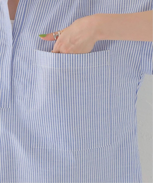 JOURNAL STANDARD(ジャーナルスタンダード)の「《追加》ハードマンズリネンコットンフレンチスリーブスキッパーシャツ(シャツ/ブラウス・レディース・ホワイト/ライトブルー/ネイビー・FREE)」の19枚目の写真