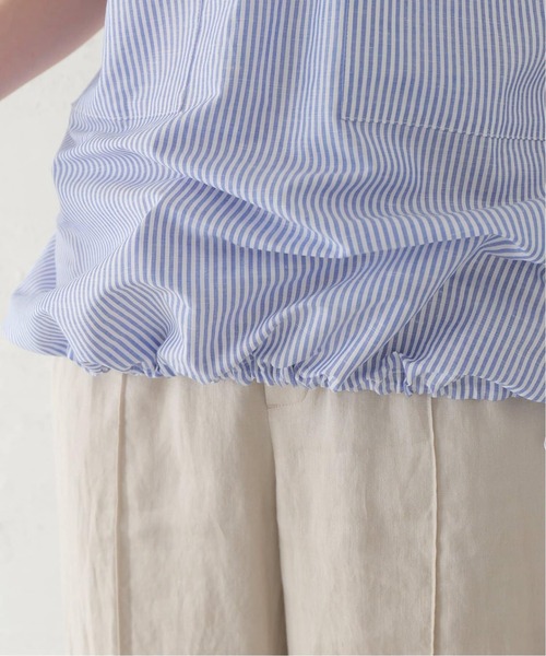 JOURNAL STANDARD(ジャーナルスタンダード)の「《追加》ハードマンズリネンコットンフレンチスリーブスキッパーシャツ(シャツ/ブラウス・レディース・ホワイト/ライトブルー/ネイビー・FREE)」の15枚目の写真