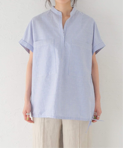 JOURNAL STANDARD(ジャーナルスタンダード)の「《追加》ハードマンズリネンコットンフレンチスリーブスキッパーシャツ(シャツ/ブラウス・レディース・ホワイト/ライトブルー/ネイビー・FREE)」の12枚目の写真