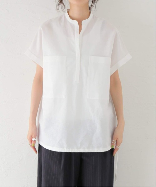 JOURNAL STANDARD(ジャーナルスタンダード)の「《追加》ハードマンズリネンコットンフレンチスリーブスキッパーシャツ(シャツ/ブラウス・レディース・ホワイト/ライトブルー/ネイビー・FREE)」の10枚目の写真
