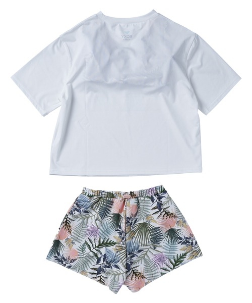 ROXY(ロキシー)の「MINI SIMPLY BOTANICA/ロキシーキッズ水着3点セット(水着・キッズ・ホワイト/ミント・150/140/130/120/110)」の8枚目の写真