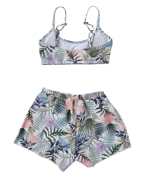 ROXY(ロキシー)の「MINI SIMPLY BOTANICA/ロキシーキッズ水着3点セット(水着・キッズ・ホワイト/ミント・150/140/130/120/110)」の6枚目の写真