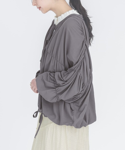 somari imagination（ソマリ イマジネーション）の「『シャーリングシアーカットソーカーディガン』（カーディガン/ボレロ・レディース・チャコール/ライトブルー・FREE）」の10枚目の写真