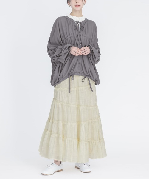 somari imagination（ソマリ イマジネーション）の「『シャーリングシアーカットソーカーディガン』（カーディガン/ボレロ・レディース・チャコール/ライトブルー・FREE）」の12枚目の写真