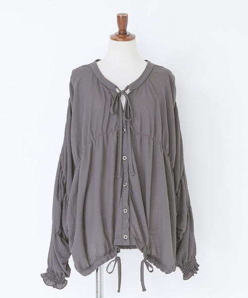 somari imagination（ソマリ イマジネーション）の「『シャーリングシアーカットソーカーディガン』（カーディガン/ボレロ・レディース・チャコール/ライトブルー・FREE）」の17枚目の写真